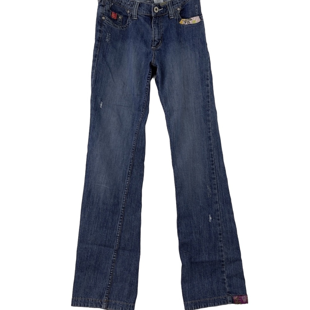Vintage Petrol Patchwork Jeans